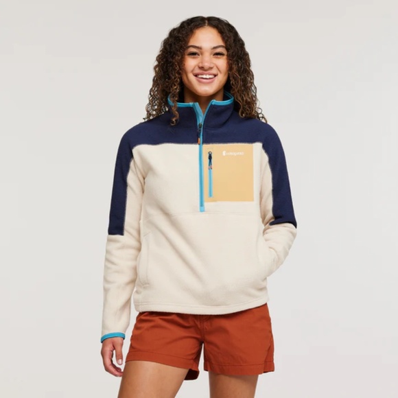 Cotopaxi Abrazo Half-Zip Fleece Jacket Women’s M Maritime & Cream - Picture 1 of 10